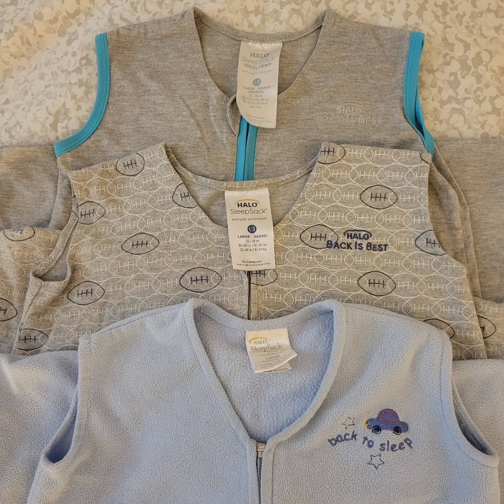 HALO SleepSack Set- 3 Large, 12-18 months